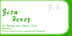 zita hercz business card